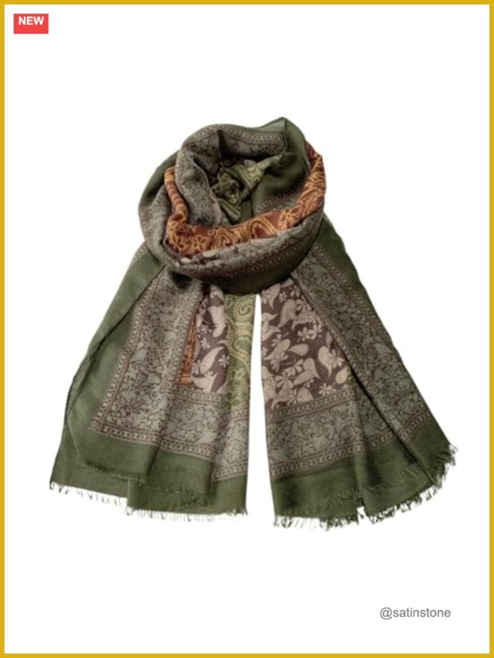 Soft Reversible Pashmina Shawl Wrap Fringe Scarf